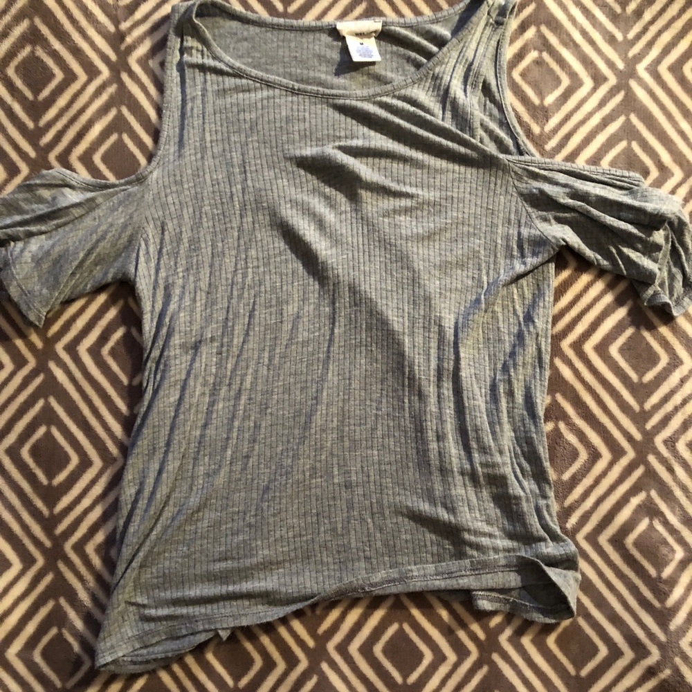 Wet seal gray peekaboo top